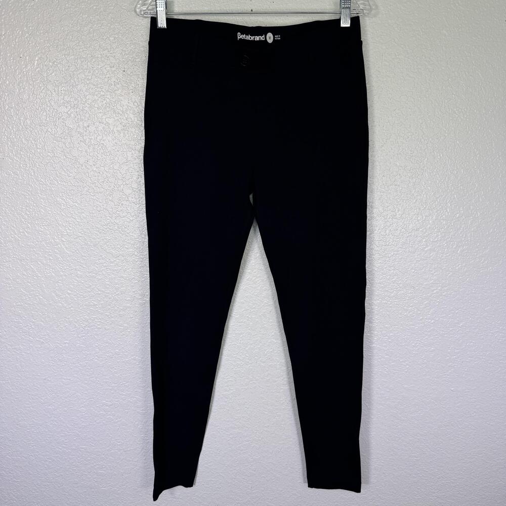 Betabrand Pants Womens Medium Black Ankle Tapered Slim Stretch Pockets